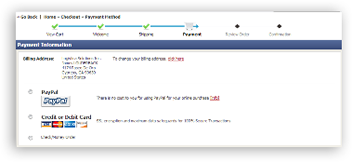 04 checkout process payment2 Layout Major Sections