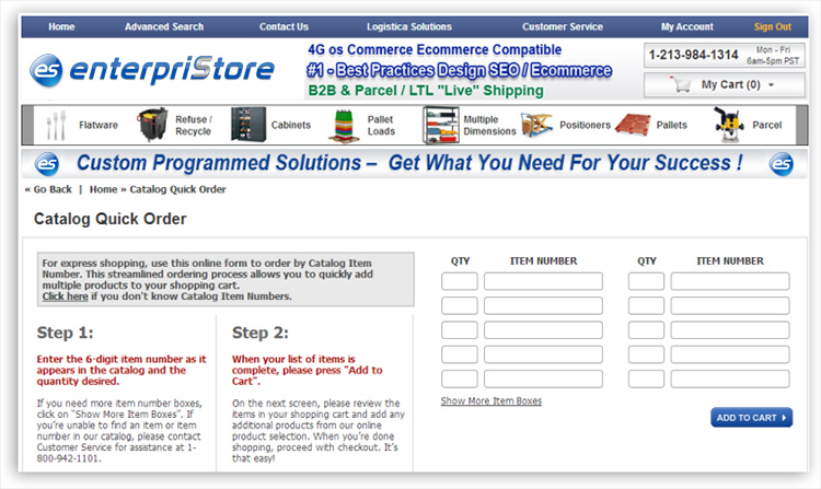 Catalog Quick Order My Accounts Quick Catalog Order Catalog Quick Order