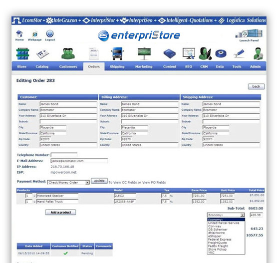Orders Order or Quote Processing In Admin Editing 557x527 Orders