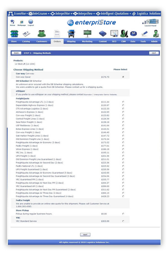 Orders Order or Quote Processing In Admin Freight Orders
