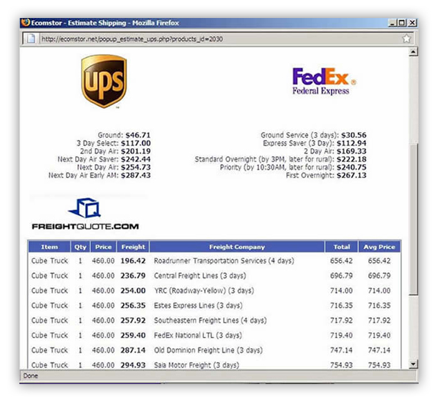 estimate freight02 Freightquote.com Shipping