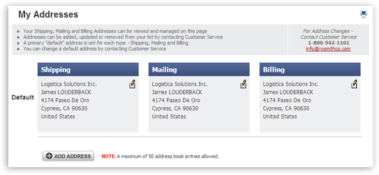 Account Management mya addresses Account Management