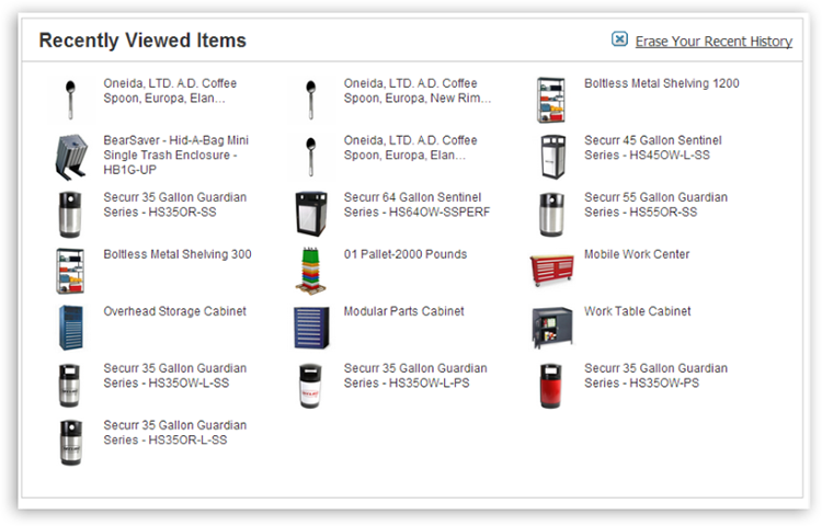 Recently Viewed History mya recent viewed items Recently Viewed History