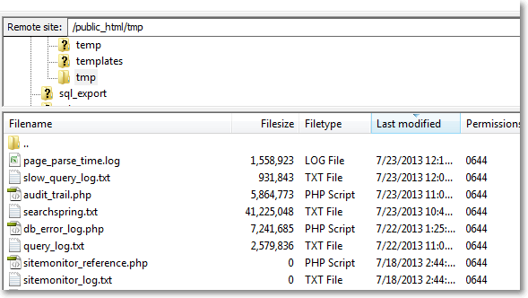 performance queries log1 Page Load Speeds