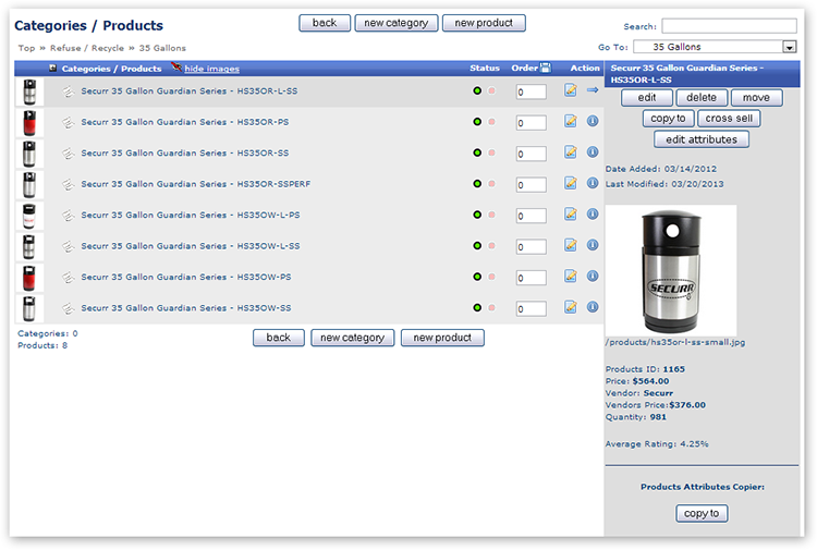 Products product listing Products