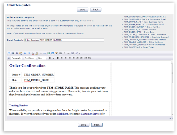 Email Templates store email template view Email Templates