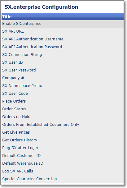 Infor SX. e ERP Ecommerce sx config Infor SX. e ERP Ecommerce