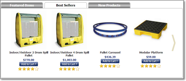 Products Tab Scroller tabs best sellers view Products Tab Scroller