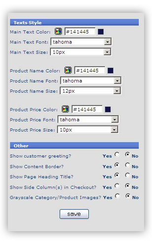 template 14 text styles1 Template Configuration