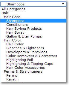 Category / Products Tools Categories Products List view by category pulldown Category / Products Tools
