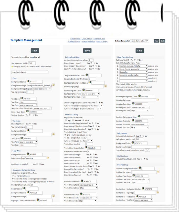 wysiwyg areas mini Admin Features