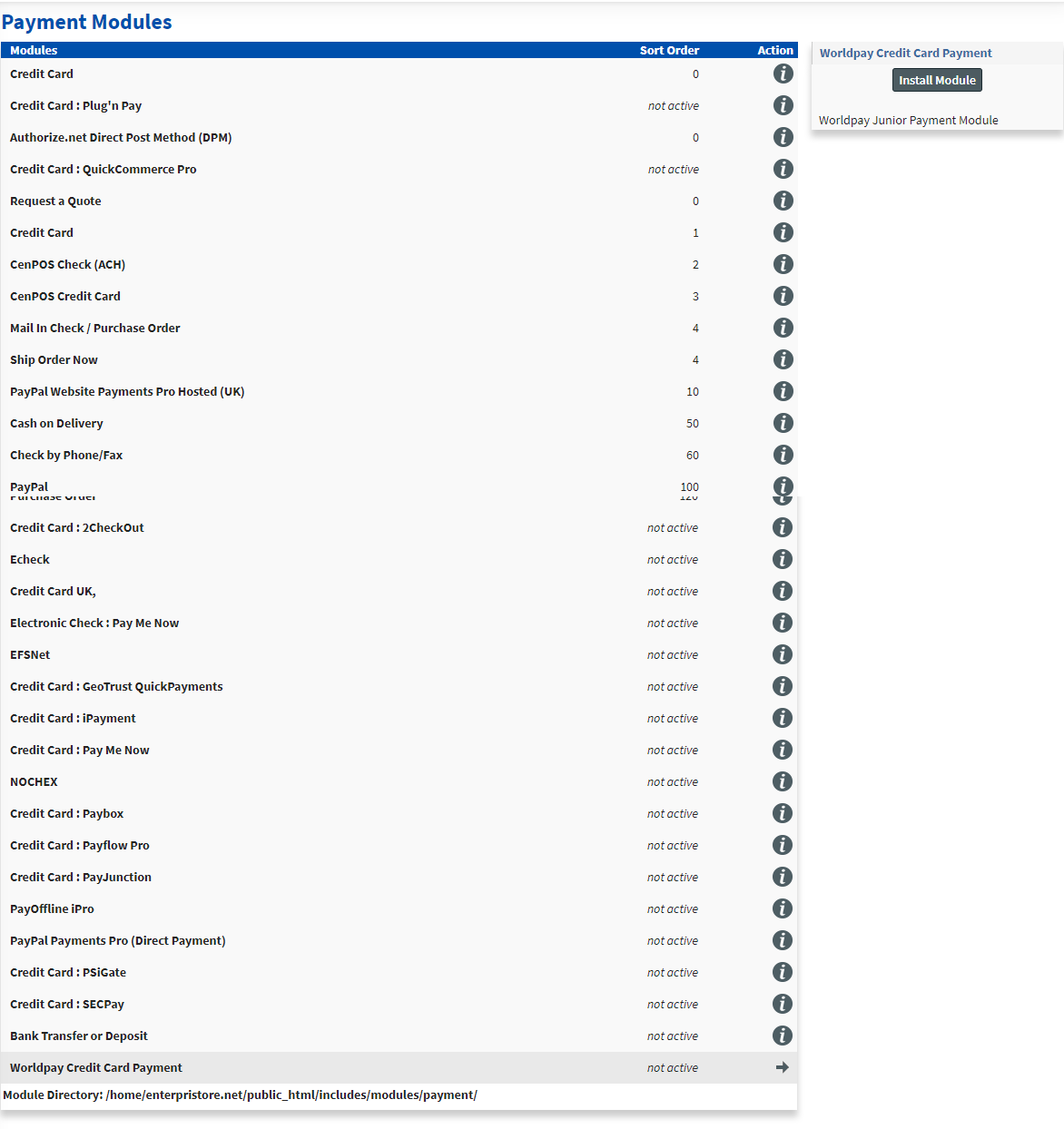 Payment Processing Payment Modules