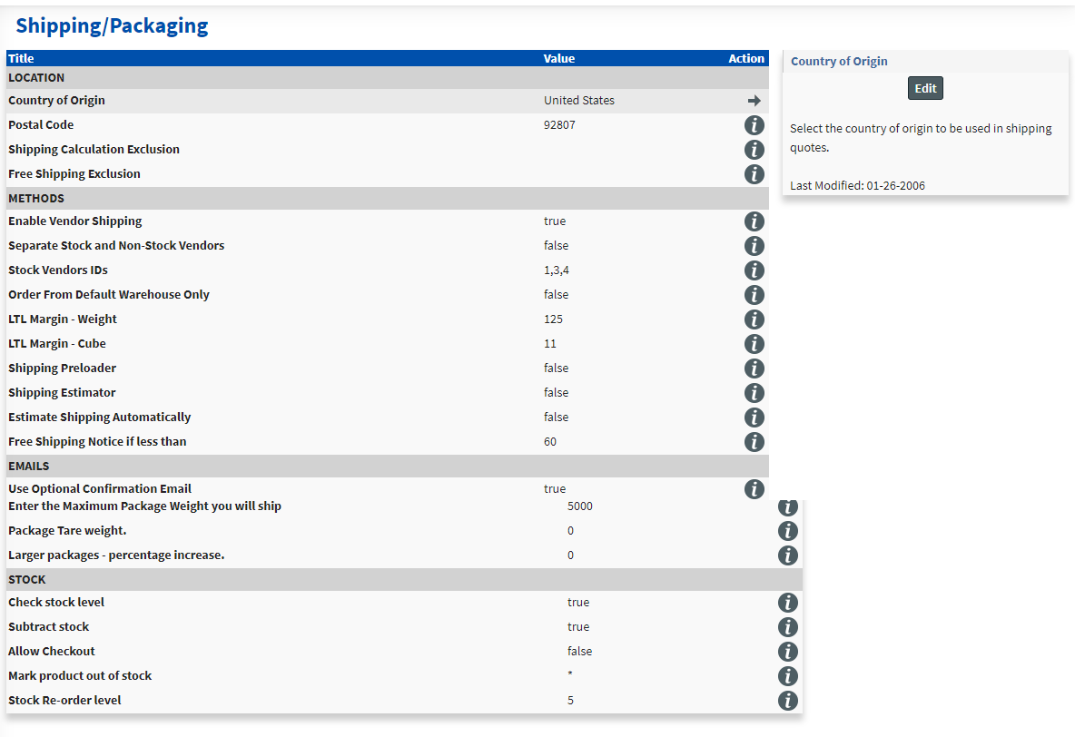 store shipping limitations Site / Store Management