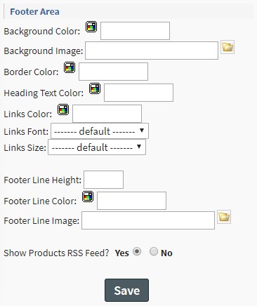 template 10 buttons footer Site Template Config