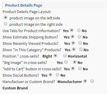 template 12 product detail pages Site Template Config