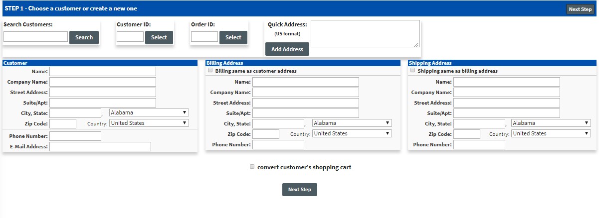 Order or Quote Processing In Admin Customer Orders