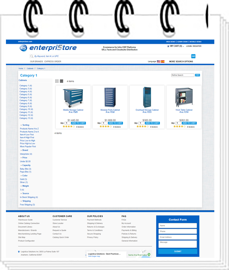 Catalog Pages Website Features