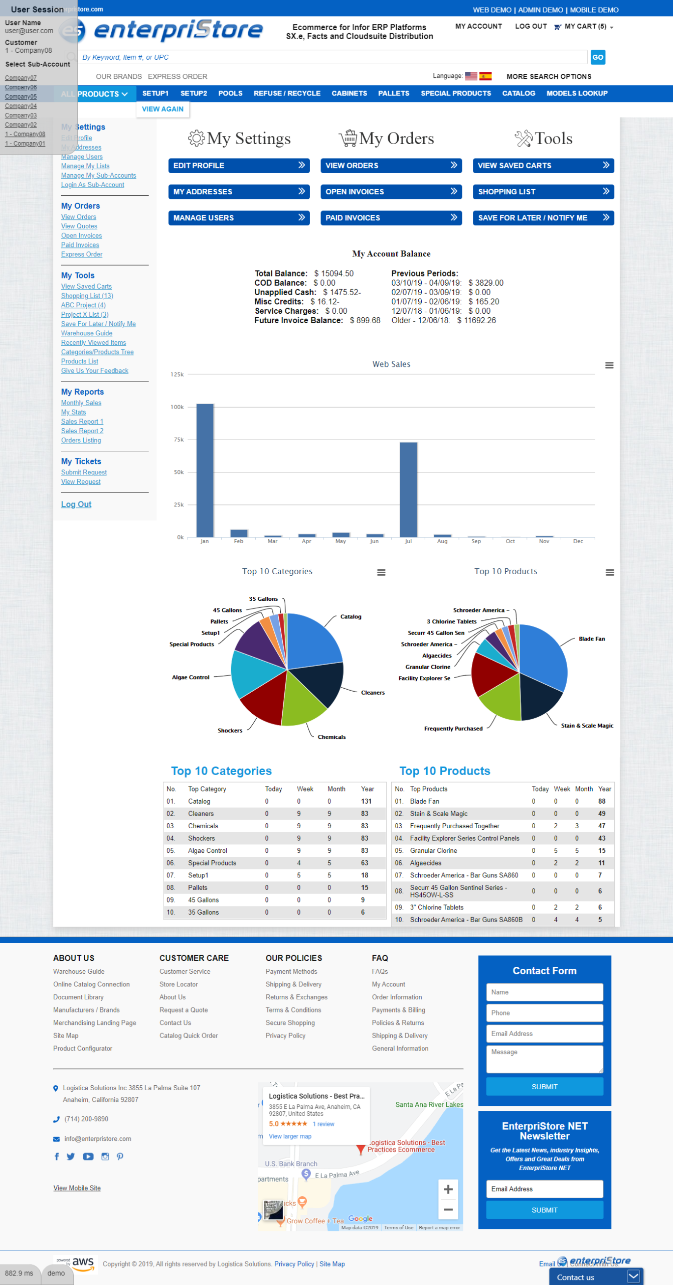 My AccountsCustomer Management Portal My Account Layout