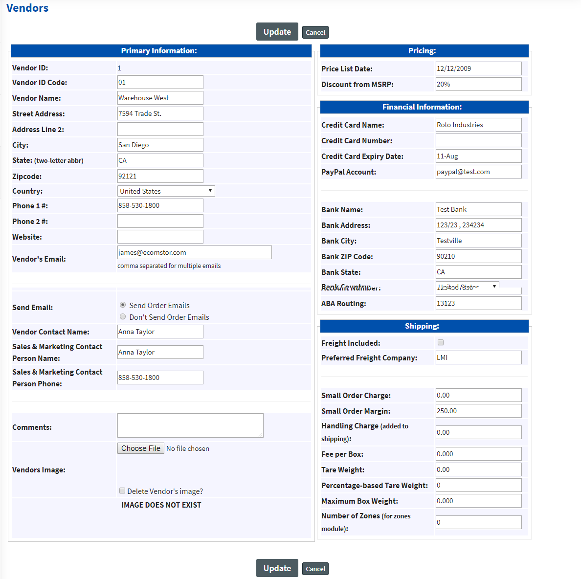 Vendor Management Vendors